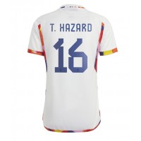 Camiseta Bélgica Thorgan Hazard #16 Segunda Equipación Replica Mundial 2022 mangas cortas
